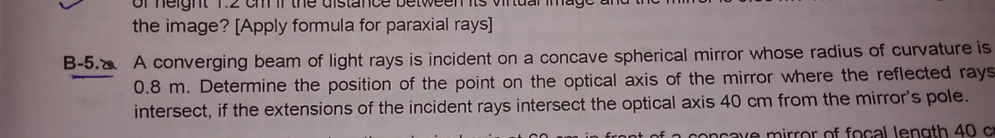 Question image for My question is from geometrical optics (open the a